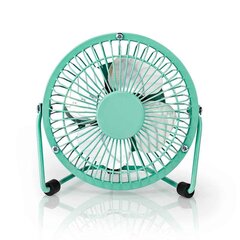 Nedis Metal Mini Fan 10cm - USB powered Zils Akcents cena un informācija | Lielās sadzīves tehnikas piederumi | 220.lv