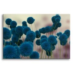 Attēls guļamistabai dzīvojamā istaba Zilas puķes gleznas uz audekla 80x120 цена и информация | Картины | 220.lv