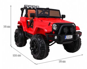 Vienvietīgs bērnu elektromobilis Jeep All Terrain, sarkans cena un informācija | Bērnu elektroauto | 220.lv