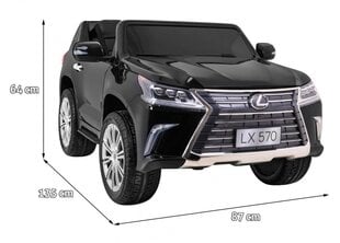 Divvietīgs bērnu elektromobilis Lexus LX570, melns cena un informācija | Bērnu elektroauto | 220.lv