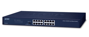 PLANET FNSW-1601 switch di rete No gestito Fast Ethernet (10/100) Nero 1U Unmanaged Fast Ethernet (10/100) Blue цена и информация | Коммутаторы (Switch) | 220.lv