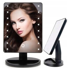 iWear L16 Make Up Galda spogulis ar LED gaismu & 360 grādu rotāciju 22x16cm 4x AA Melns cena un informācija | Smart ierīces un piederumi | 220.lv