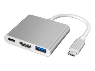 Концентратор 3 в 1 VT6280 USB-C USB-A HDMI цена и информация | Адаптеры и USB разветвители | 220.lv