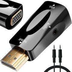 HDMI uz VGA adapteris cena un informācija | Adapteri un USB centrmezgli | 220.lv