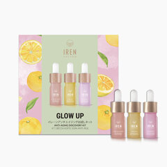 IREN SHIZEN - GLOW UP Anti-Aging Discovery komplekts, pretgrumbu procedūra, 3x5 ml cena un informācija | Serumi sejai, eļļas | 220.lv