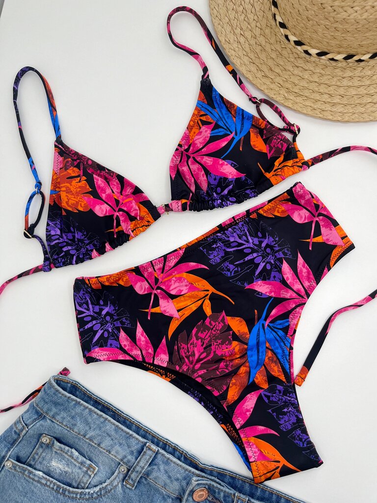 FLORAL MIX bikini peldkostīms DY0030-HB4H_XL|DK0031-HB4H_XXL cena un informācija | Peldkostīmi | 220.lv