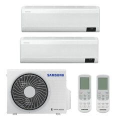 Samsung multi-split āra bloks AJ040TXJ2KG/EU SAMSUNG OU R32 NASA INVERTER 4kW 2Port / 2 vienības iekštelpu bloki AR07TXFCAWKNEU SAMSUNG IU 2.0kW Wind Free Comfort — ARISE cena un informācija | Gaisa kondicionieri, siltumsūkņi, rekuperatori | 220.lv