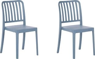 2 krēslu komplekts Beliani Sersale, zils cena un informācija | Dārza krēsli | 220.lv