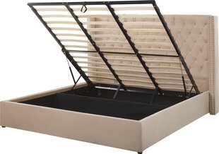 Кровать Beliani Lubbon, 180x200 см, песочного цвета цена и информация | Кровати | 220.lv