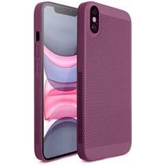 Чехол iPhone X, iPhone XS с вентиляционным дизайном Moozy VentiGuard Case, фиолетовый цена и информация | Чехлы для телефонов | 220.lv