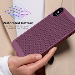 Moozy iPhone X, iPhone XS vāciņš ar ventilējošu dizainu VentiGuard Case, Violets cena un informācija | Telefonu vāciņi, maciņi | 220.lv