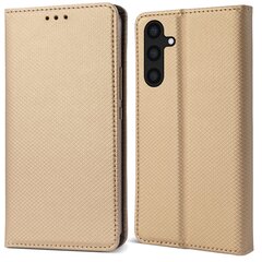 Moozy Samsung Galaxy A54 5G telefona maciņš ar karšu turētāju un statīva funkciju, Zelta cena un informācija | Telefonu vāciņi, maciņi | 220.lv