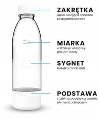 Dafi PushAir 0,7 L piesūcinātāja pudele, 2 gab., baltas krāsas цена и информация | Особенные приборы для приготовления пищи | 220.lv