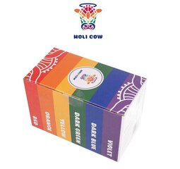 Holi Cow krāsains Holi pulveris - komplekts 6x100g cena un informācija | Svētku dekorācijas | 220.lv