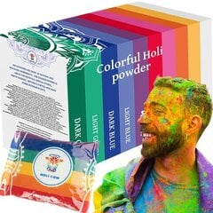 Holi Cow krāsains Holi pulveris - komplekts 10x100g cena un informācija | Svētku dekorācijas | 220.lv