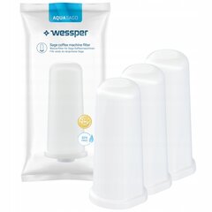 3x Wessper AquaSago замена фильтра для воды для кофемашины Sage BES008 SES008 SES990 цена и информация | Принадлежности для кофейных автоматов | 220.lv