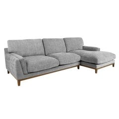 Stūra dīvāns Home4You Basil RC, 298x100x96 cm, pelēks cena un informācija | Stūra dīvāni | 220.lv