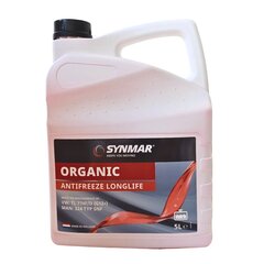 SYNMAR ANTIFREEZE ORGANIC -36 LL, G12+, sarkans, antifrīzs, koncentrāts, 5L cena un informācija | Vējstiklu un dzesēšanas šķidrumi | 220.lv