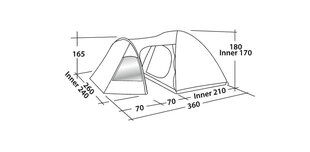 Prece ar bojājumu. Telts Easy Camp Blazar 400, zila cena un informācija | Preces ar bojājumiem | 220.lv