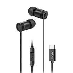 USAMS Słuchawki stereo EP-46 USB-C czarny|black 1,2m HSEP4603 цена и информация | Наушники | 220.lv