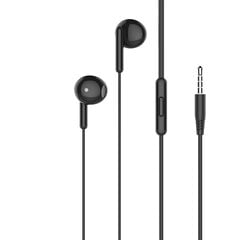 XO wired earphones EP69 jack 3,5 mm black цена и информация | Наушники | 220.lv