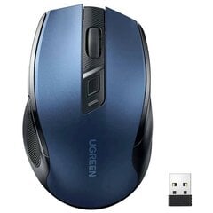 Ugreen MU006 wireless optical mouse USB 2.4GHz | Bluetooth 5.0 4000 DPI - blue цена и информация | Мыши | 220.lv