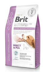 Brit Veterinary Diets Ultra Hypoallergenic 2кг при дерматологических и пищеварительных проблемах цена и информация | Сухой корм для собак | 220.lv