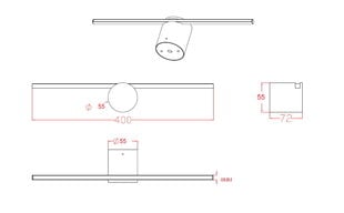 Настенный светильник Modern Slim M золотой цена и информация | Настенные светильники | 220.lv