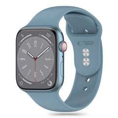 TECH-PROTECT SILIKONA APPLE WATCH 4 | 5 | 6 | 7 | 8 | 9 | SE | ULTRA 1 | 2 (42 | 44 | 45 | 49 MM) ZIEMAS ZILS cena un informācija | Viedpulksteņu un viedo aproču aksesuāri | 220.lv