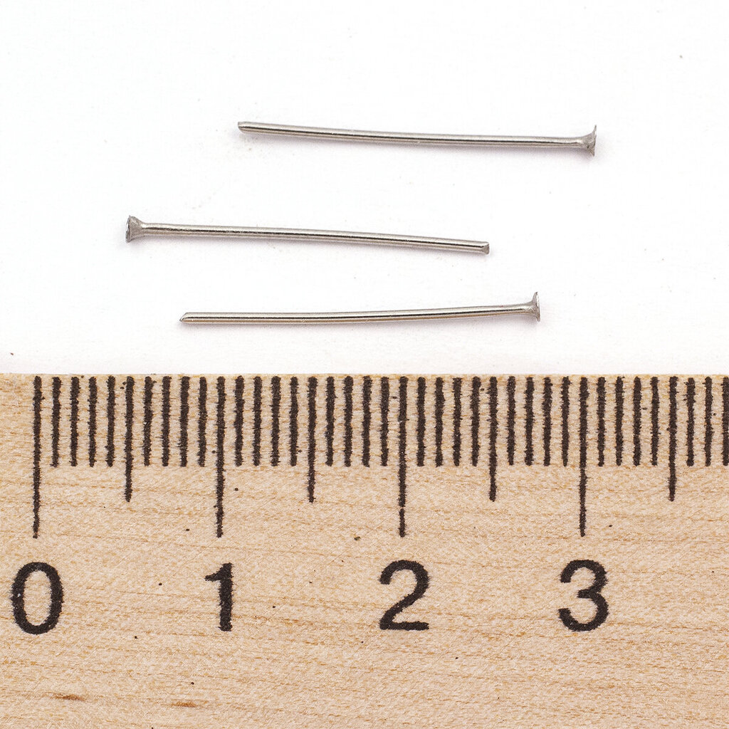 Adatas, Nerūsējošais Tērauds, Plakana Galva, 20x0.7mm, 100 gab cena un informācija | Kniepadatas, adatiņas, drošības adatas | 220.lv