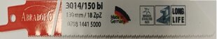 Zobenzāģa asmeņi L225mm/10/14z  3016/225 bi 5gab., metāls  "ABRABORO" cena un informācija | Rokas instrumenti | 220.lv