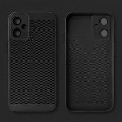 Moozy Xiaomi Redmi Note 12 Pro 5G vāciņš ar ventilējošu dizainu VentiGuard Case, Melns cena un informācija | Telefonu vāciņi, maciņi | 220.lv