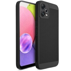 Чехол Xiaomi Redmi Note 12 Pro 5G с вентиляционным дизайном Moozy VentiGuard Case, черный цена и информация | Чехлы для телефонов | 220.lv