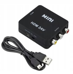 Adapteris HDMI AV RCA pārveidotājs CINCH 1080P KABEL cena un informācija | Adapteri un USB centrmezgli | 220.lv