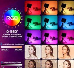 Видеосвет для фотографий и съемки видео, лампа WL-R2 rgb LED видео свет цена и информация | Осветительное оборудование для фотосъемок | 220.lv