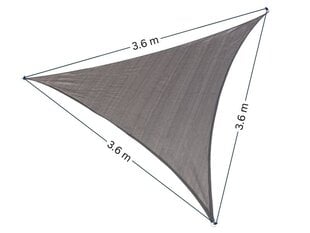 Trīsstūra saulessargs 3.6x3.6x3.6 m cena un informācija | Saulessargi, markīzes un statīvi | 220.lv