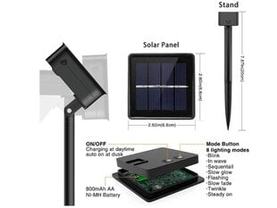 Solārā dārza lampa Firefly WW-200 cena un informācija | Ziemassvētku lampiņas, LED virtenes | 220.lv