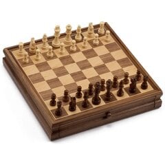Šaha-dambretes komplekts Walnut Wood, King 7,6cm cena un informācija | Galda spēles | 220.lv