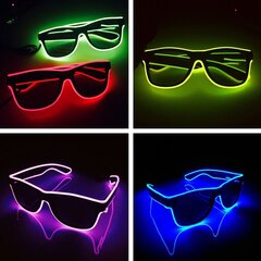 LED brilles, oranžas cena un informācija | Karnevāla kostīmi, maskas un parūkas | 220.lv