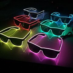 LED brilles, oranžas cena un informācija | Karnevāla kostīmi, maskas un parūkas | 220.lv