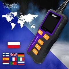 DIAGNOSTIKAS INTERFEISA TESTERIS OBD2 POĻU IZVĒLNE KRĀSU EKRĀNS QERK T51 цена и информация | Автомобильные электропринадлежности 12V | 220.lv