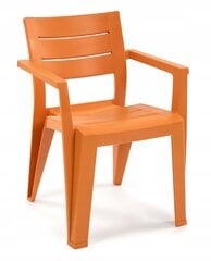 JULIE Orange krēsls Izturīgs un stabils plastmasas dārza krēsls cena un informācija | Dārza krēsli | 220.lv