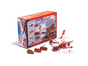 Transportiera lidmašīna un 3 ugunsdzēsēju mašīnas KidsPro cena un informācija | Rotaļlietas zēniem | 220.lv