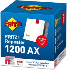 FRITZ! Repeater 1200 AX cena un informācija | Bezvadu piekļuves punkti (Access Point) | 220.lv