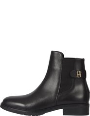 TOMMY HILFIGER sieviešu melni zābaki FLAT BOOT цена и информация | Женские сапоги | 220.lv