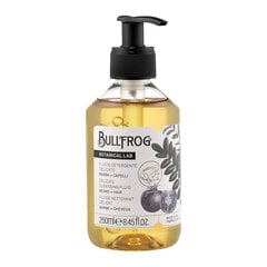 BULLFROG Botanical Delikāta tīrīšanas šķidrums - Maiga tīrīšanas emulsija bārdai un matiem, 250ml cena un informācija | Šampūni | 220.lv