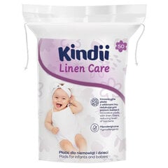 KINDII LINEN CARE Kosmētiskie salvetes mazuļiem 50 gab. cena un informācija | Higiēnas preces bērniem | 220.lv