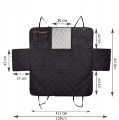 Sēdekļa aizsargpārvalks dzīvniekiem 140x209 cm cena un informācija | Ceļojumu piederumi | 220.lv