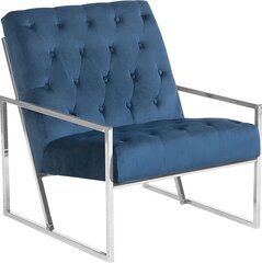 Krēsls Beliani Harstad, zils/sudraba cena un informācija | Atpūtas krēsli | 220.lv