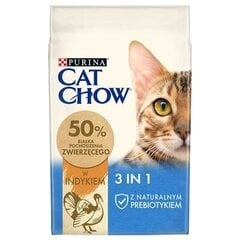 Cухой корм для кошек CAT CHOW FELINE 3 в 1 Индейка 1,5 кг цена и информация | Сухой корм для кошек | 220.lv